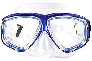 WOWDECOR Myopia Scuba Diving Mask Snorkel Mask, Panoramic View Anti-Fog Dive Mask Swim Goggles Snorkeling Gear for Adults Kids with Nose Cover