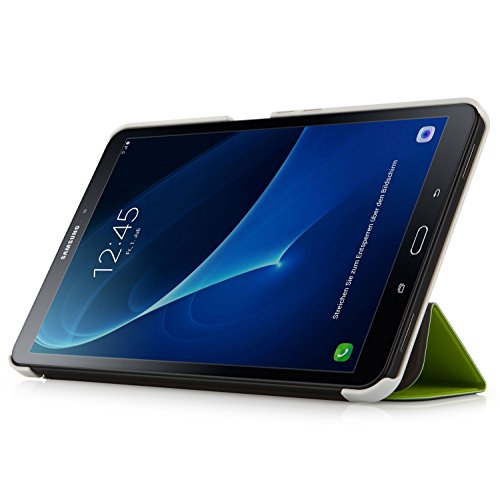 iHarbort® Premium Hülle für Samsung Galaxy Tab A 10.1 (SM-T580/T585) – Samsung Galaxy Tab A 10.1 hülle Etui Schutzhülle Case Cover Holder Stand mit Smart Auto Wake / Sleep-Funktion (Grün) - 2