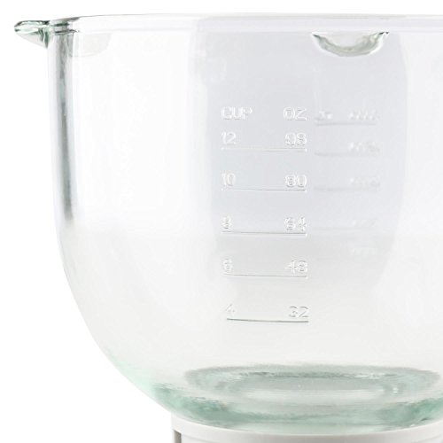 Klarstein Allegra Bowl Glasschüssel 3 l Zubehör Ersatz Küchenmaschine Rührschüssel Glas Zusatz transparent - 4