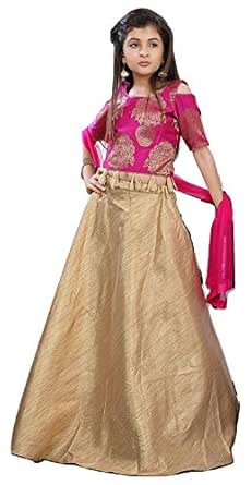 golden lehenga for girls
