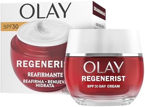 Olay Regenerist Crema Viso Giorno SPF30 Idratante Antirughe e Rassodante per la Cura della Pelle, con Protezione Solare, Niacinamide, Peptidi Anti-Età. Rinnova, Rassoda e Idrata. Non Unge, 50ml