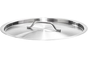 Forgast FG02455 - Coperchio in acciaio inox con manico, 45 cm, coperchio universale per pentola Forget, pentola in acciaio inox, lavabile in lavastoviglie
