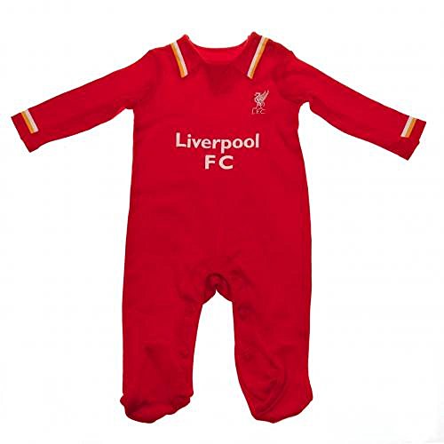Baby Clothing - Official Liverpool FC Baby Sleepsuit (0 - 3 Months) - Novelty Baby Football Gift Ideas