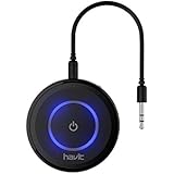 HAVIT V4.1 Bluetooth Adapter Transmitter Empfänger (aptX geringe Verzögerung), 2-In-1 Wireless Stereo Audio Sender und Receiver , 3,5mm klink Stereo Kabel, für TV,CD Player,ipod,Kopfhörer,Lautsprecher, PC Laptop/Tablet,MP3 / MP4