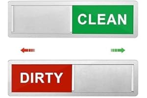 BUZIFU Dishwasher Magnet Clean/Dirty Sign Magnet-Schild für Geschirrspüler Spülmaschine sauber/schmutzig Zeichen Geschirrspüler-Magnet Klebeschild Acryl-Küchenhelfer Schilder mit Schiebefunktion