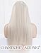 Chantiche Natural Looking Dark Roots Long Ombre Blonde Wig Straight Hair Synthetic Lace Front Wigs UK for Women Side Part Heat Resistant Fiber 22 Inches