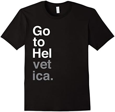 Men's Typography "Go to Helvetica" T-Shirt Small Black
