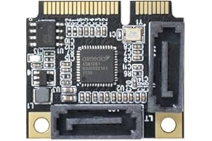 NFHK Mini PCI-E PCI Express auf SATA 3.0 Dual Ports Adapter Konverter Festplattenverlängerungskarte
