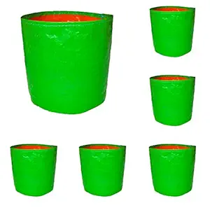 Greeno Biotech HDPE UV Treated Terrace Gardening Grow Bags 12x12 inches - (Pack of 6)