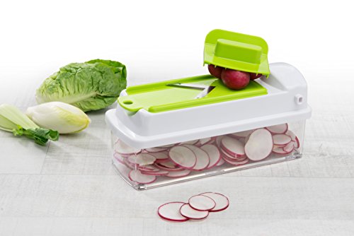 Genius Nicer Dicer Smart | Kiwi-Grün | 13 Teile | Alles-Schneider | Schneiden | Hobeln | Schälen | Aufbewahren | Schneid-Gerät |TV-NEU - 4