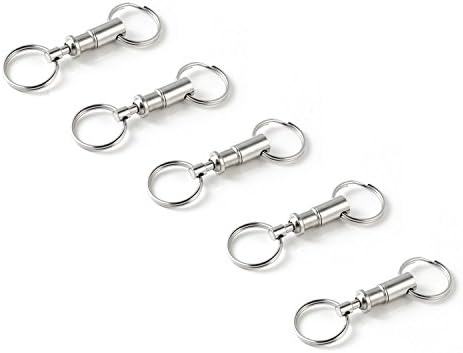 5Pcs Metal Keychain Detachable Pull Apart Key Rings