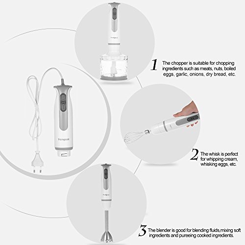 Homgeek 300W Stabmixer mit 3-in-1 Zubehör Set - 2