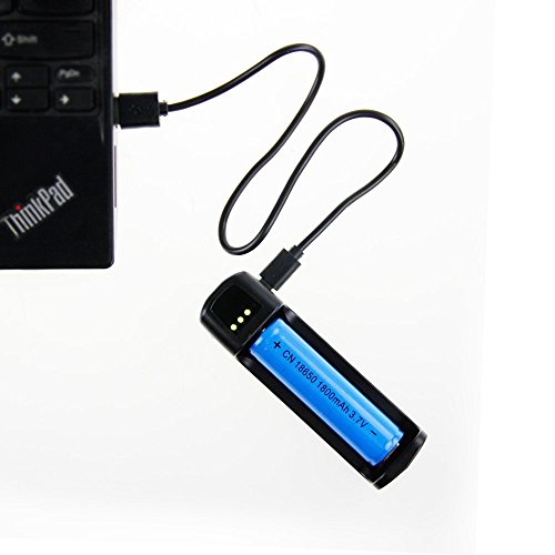 SUNSPEED LED Taschenlampe/500 Lumen /5 Modus Regulierbar/ IP65 Wasserdicht/18650 wiederaufladbare Batterie+Batterieladegerät - 2