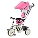 Produktbild BLWX - Leichte Kinder Dreirad 1-3 Jahre Alt Kinderwagen Fahrrad Baby Fahrrad Kinderwagen Leichter Wagen Kinderwagen (Farbe : Pink)