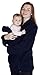 Maternity Polar warm fleece Hoodie / Pullover for two / for Baby Carriers (16, Navy)