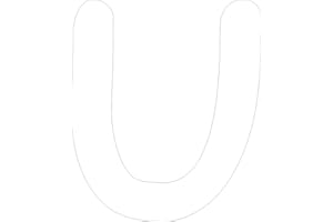 Kleckerliese Alphabet Buchstaben 10cm selbstklebende Aufkleber Wandtattoo Wanddekoration Kinderzimmer STICKER U - Höhe 10cm, Farbe Weiß