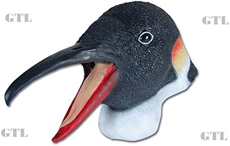 Penguin Rubber Overhead latex full head Mask wild life jungle, Animal Halloween Christmas Fancy Dress Costume accessory GTL