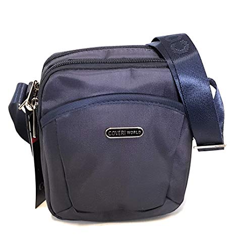 Coveri World Borsello Uomo a tracolla art CW 7002 cm 18 x 15 x 6 (blu)