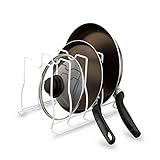  Simplywire - Soporte para tapa de olla - Organizador de cocina blanco