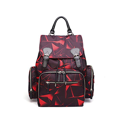 Preisvergleich Produktbild LVLUOYE Rucksack, Mamabeutel-großer Kapazitätsrucksack, Mode-Mamma-Rucksack, wasserdichter diebstahlsicherer Rucksack,Red