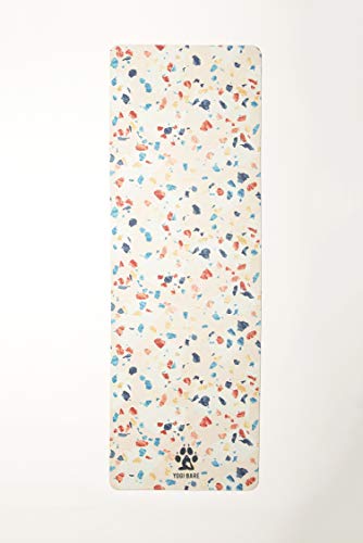 Yogi Bare Teddy Yoga - Toalla de Microfibra Antideslizante, respetuosa con el Medio Ambiente, Color terrazo