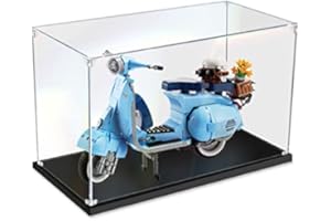 JOMIOD Vitrine en acrylique pour Lego 10298 Vespa 125 - Étanche à la poussière - Compatible avec le modèle Lego 10298 - Sans kit de modèle