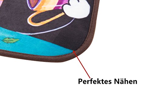 Holz trifft Farbe Personalisierte Fußmatte Langlebig Rutschfest kurz Plüsch mit Wolle Filz waschbar Indoor-/outdooe Funnt schwarz Fußmatte 15,7 (W) X 26,6 (L) Zoll, 50*80 - 4