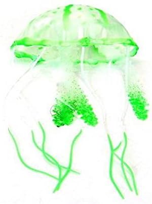 Domire Green Glowing Effect Artificial Fake Jellyfish for Fish Tank Decoration Ornament