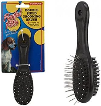 17Cm Dual Head Plastic Pet Brush Groom Grooming Puppy Dog Cat Long Short Hair