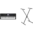 Casio CT-X700C5 Full Size High-Grade Touch Response Keyboard in Black & Tiger Keyboard Stand - Single Braced X Frame Stand