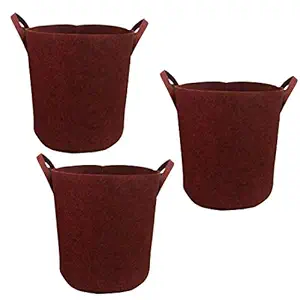 Sow and Grow 500 GSM Heavy Duty Air Pruning Geo Fabric Grow Bags for Growing Vegetables, Fruits (Size 18x18 Inches) -Pack of 3 Bags