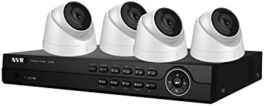 HiWatch by Hikvision 4MP IP Security Camera System with 4CH PoE HD NVR and 4x 4 Megapixels 2688 x 1520 Weatherproof CCTV Turret Dome Camera, Power Over Ethernet Kit (4TB Seagate Skyhawk CCTV HDD)