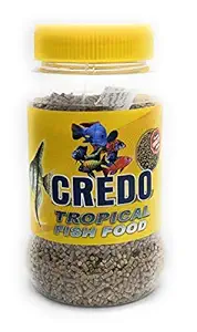 E'cella Credo Sinking Fish Food/Feed for Aquarium Fishes - Pack of 200 g - Suitable for All Types of Tropical & Ornamental Fishes