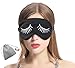 MSSilk Breathable Pure Silk Sleep Eye Mask with Brocade Pouch Gift (White Eyelashes) RS.1802.00