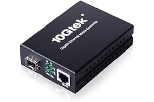 ipolex 1.25G Gigabit Ethernet SFP to RJ45 Fiber Media Converter, 10/100/1000M RJ45 to 1000M SFP Slot, Fiber to Ethernet Converter, Supports 1000BASE-SX/LX SFP LC Transceiver Module. 1-Pack.