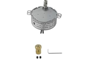 CHANCS TYC-50 220 V 2,5-3 U/min Plattenspieler-Motor Synchronmotor mit 7 mm flexibler Kupplung Steckerbohrung flexible Welle Plattenspieler-Getriebe für Mikrowellenherd
