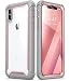 Produktbild i-Blason iPhone XS Max Hülle [Ares] 360 Grad Handyhülle Bumper Case Robust Schutzhülle Clear Cover mit integriertem Displayschutz für Apple iPhone XS Max 6.5 Zoll 2018 (Pink)