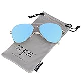 MATERIALES DE ALTA CALIDAD - Lentes planas de espejo coloridas, almohadillas de nariz de silicona suave, bisagras de metal y varillas exquisitas. Todos los detalles le aseguran un uso prolongado.