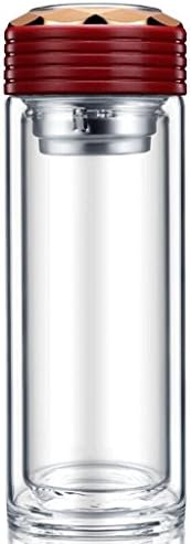 GAODUZI Double Glass Diamonds Crystal Cups Heat Resistant Water Cups Coated Filter Cups ( Color : White )