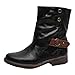 Produktbild YWLINK Damen Jahrgang Klassischer KnöChel Stiefel Boots Stiefeletten ReißVerschluss Martin Stiefel Runder Zeh Flacher Boden Booties