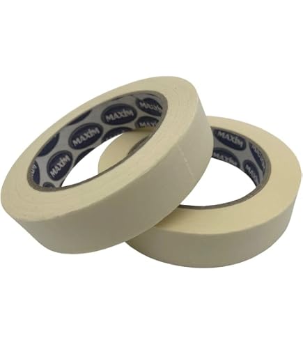 Ruban De Masquage Crépon 12mm X 50m - Lot De 3 Rouleaux - Pour Peinture, Bricolage Et Décoration - Adhésif Sans Résidus