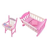 cunas en miniatura Para la muñeca de 9-11 pulgadas para el bebé Reborn Baby Girl, para la muñeca MellChan Baby Doll u otro juguete de muñeca de 25-28cm; También pueden ser preciosos accesorios para la decoración de muebles de casa de muñecas; Grandes juguetes de simulación de juegos y regalos de cumpleaños de Chrismas.