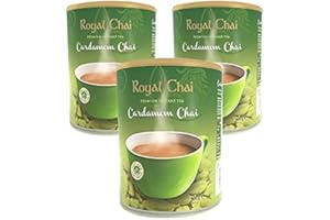 ROYAL CHAI Royal Tea Elaichi Chai Unsweetened Tub 400g (Pack of 3) – Premium Instant Tea – Cardamom Tea – Natural – Instant Cardamom Indian Tea