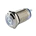 Produktbild Neue Metallknopfschalter 16 MM 12 V 24 V Wasserdicht Silber Edelstahlgehäuse Selbsthemmend LED Power Momentary Druckschalter für Auto Industrielle Boot Access Control Haushaltsgerät von iBelly