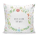 Mr. & Mrs. Panda 40x40 Kissen Beste Eltern der Welt