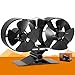 Produktbild 8 Blade Twin Motor Original Top Heat Powered Driven Eco Stove Fan 25% Fuel Cost Saving Aluminum Black for Gas Coal Pellet Log Wood Burner Fireplace Oven Heater Fire Burning …
