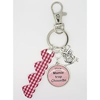 Bijou de sac personnalisable PORTE CLÉS PERSONNALISABLE CADEAU POUR UNE MAMIE que l'on aime : fête des grands-mères, noël, anniversaire