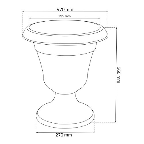 Pflanzpokal Amphore dekorative Pflanzgefäß Schale Vase terracotta H 56 cm Blumentopf Milano - 2