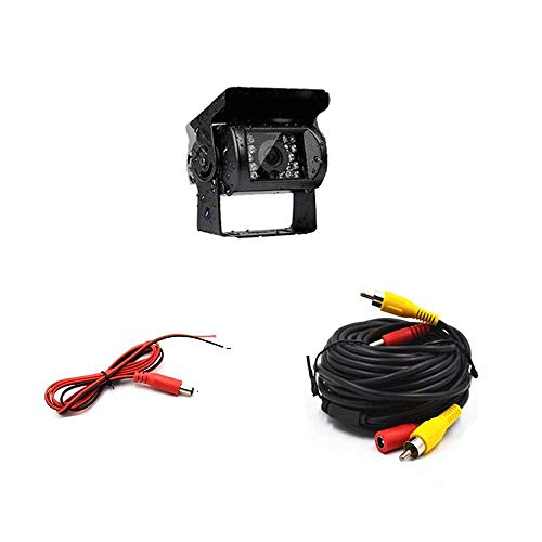 Cámara de respaldo iCamecho para camiones, resistente, de 18 ledes IR de visión nocturna resistente al agua de 12 V 24 V sin línea de guía