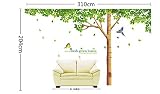 Rainbow Fox Grand Rosa Sakura Kirschblüte Baum Wandtattoo Sticker PVC abnehmbar Wall Decal für die Mädchen und Jungen-Baumschule XY1098 - 3